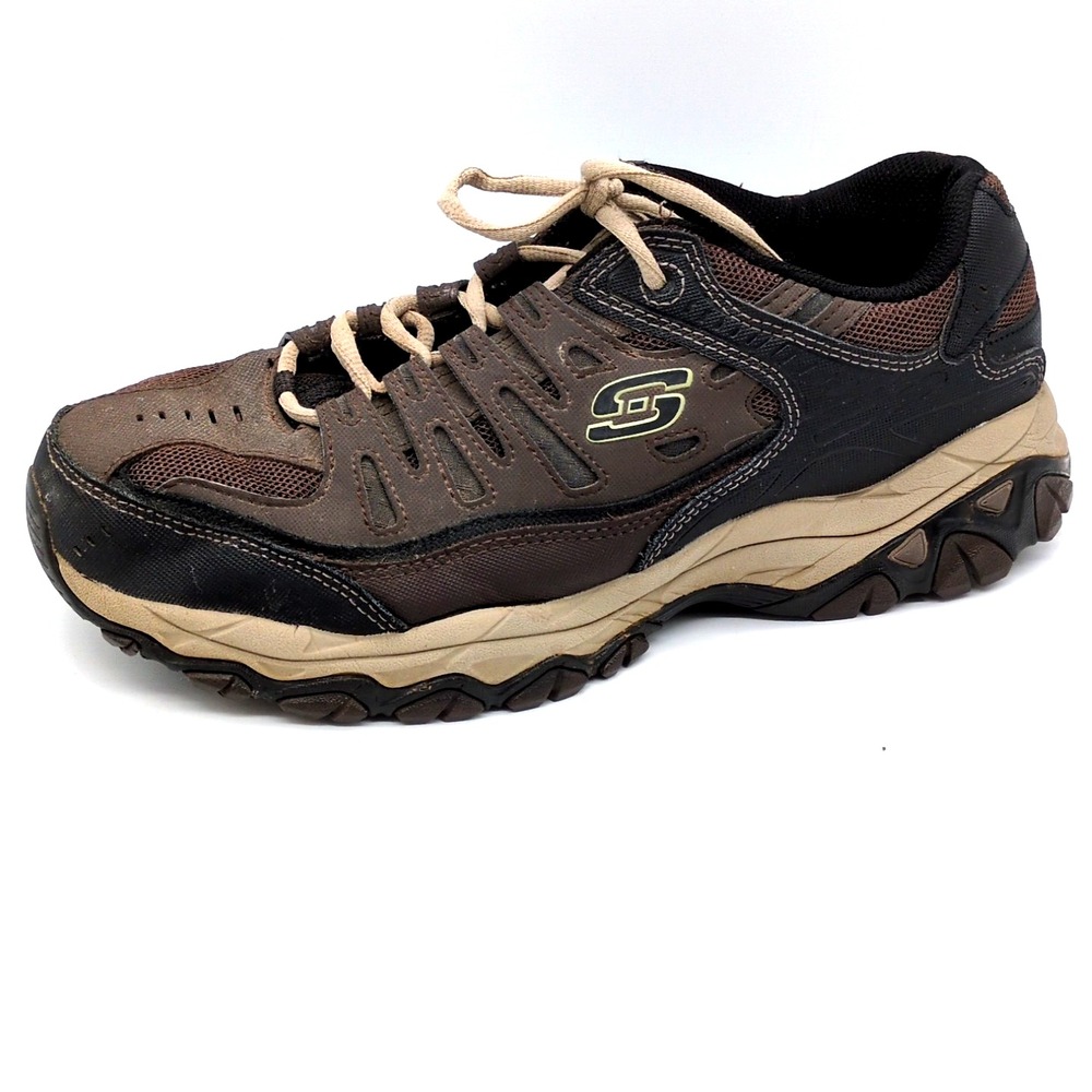 Skechers Sneakers Mens After Burn Gray 11WW Running Shoes Leather 50125EWW